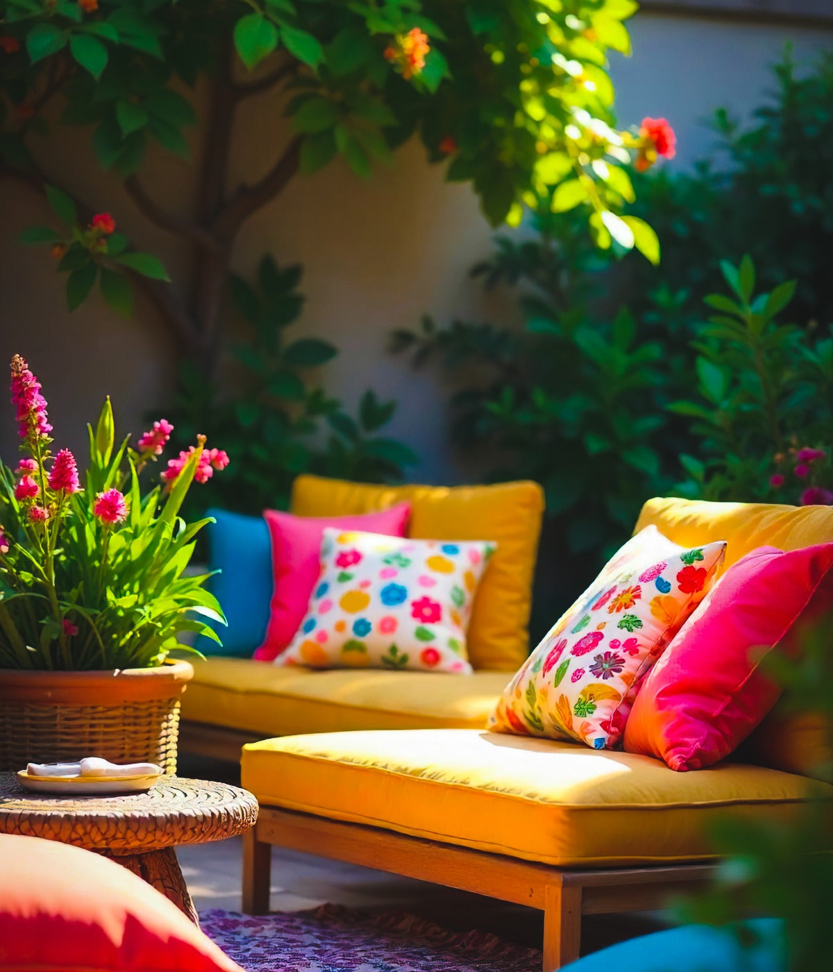 Blue & White Floral Decorative Throw Pillow Cover – Luxury Fall Collection