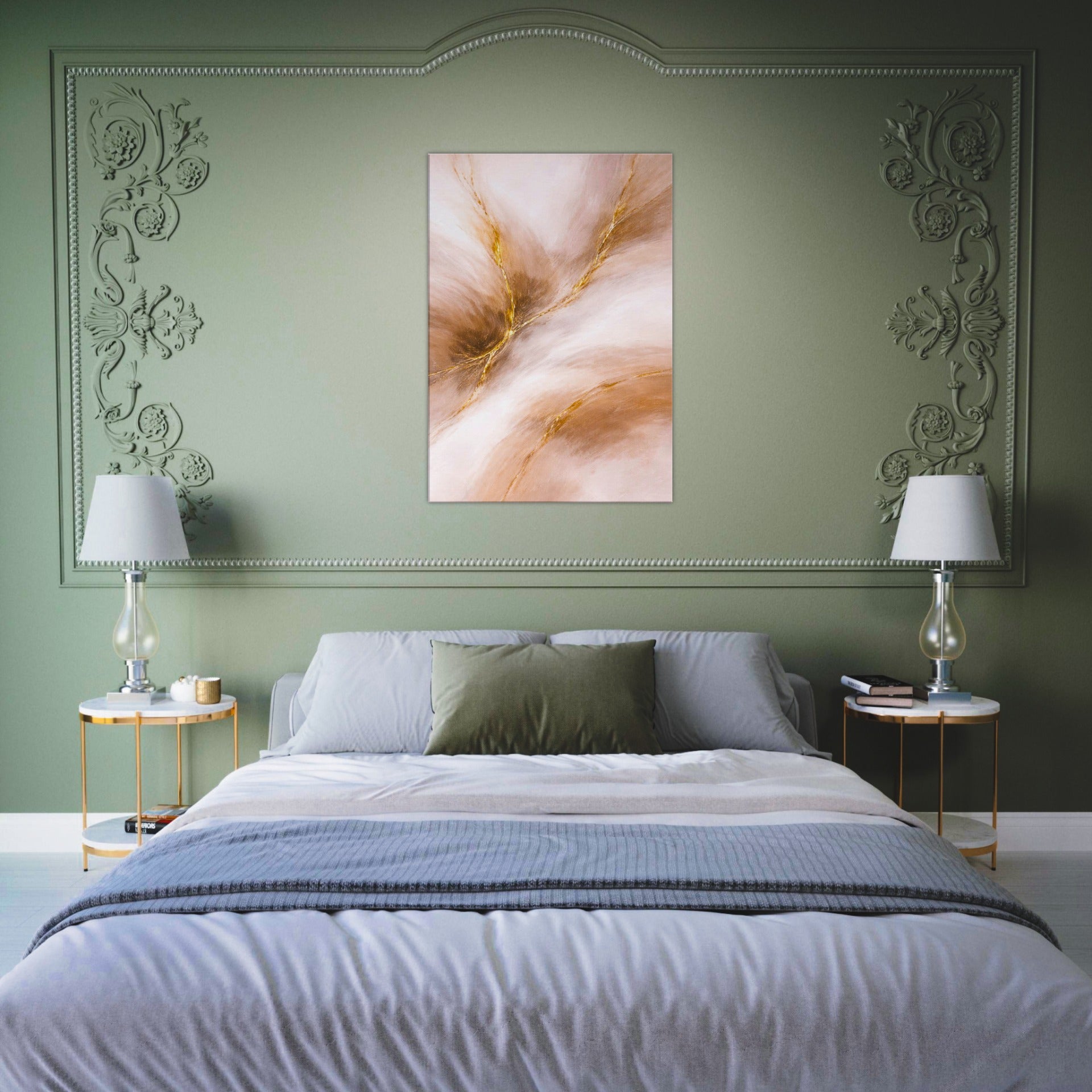 Sandstone Veil — Luxury Abstract Canvas Wall Art
