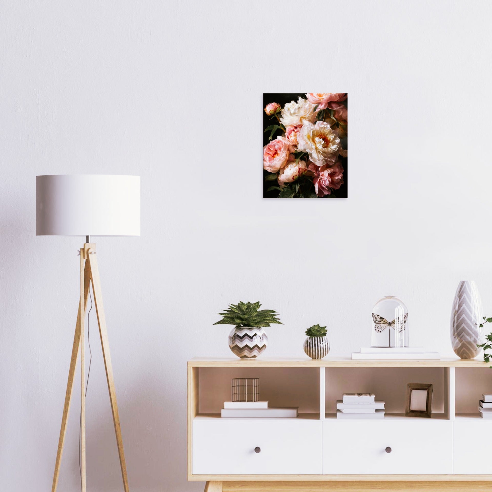 Blush Peony Elegance – Luxury Floral Canvas Wall Art