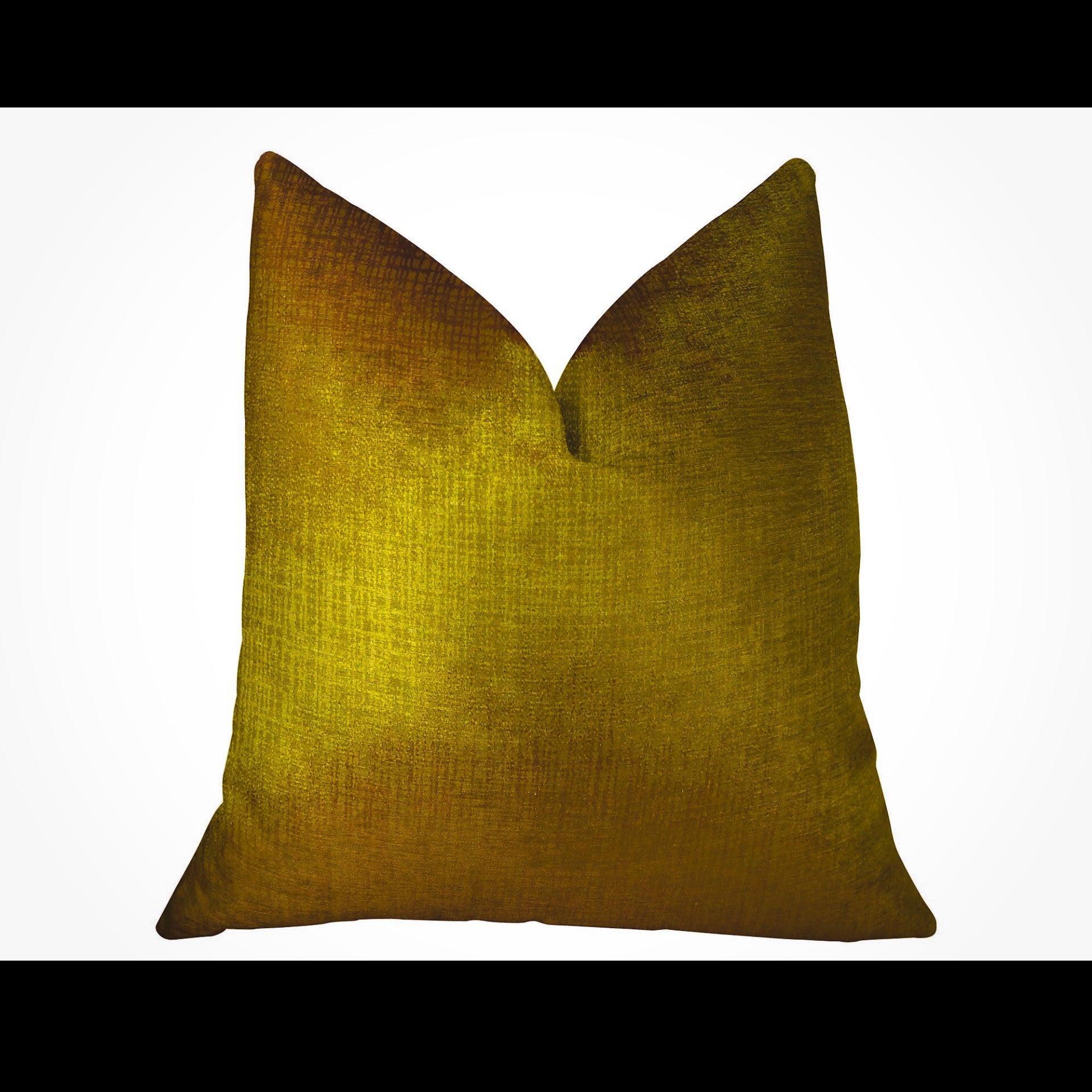 Handmade luxury gold throw pillow with soft sheen fabric on a white background – Golden Bijou Collection by Sundara Casa