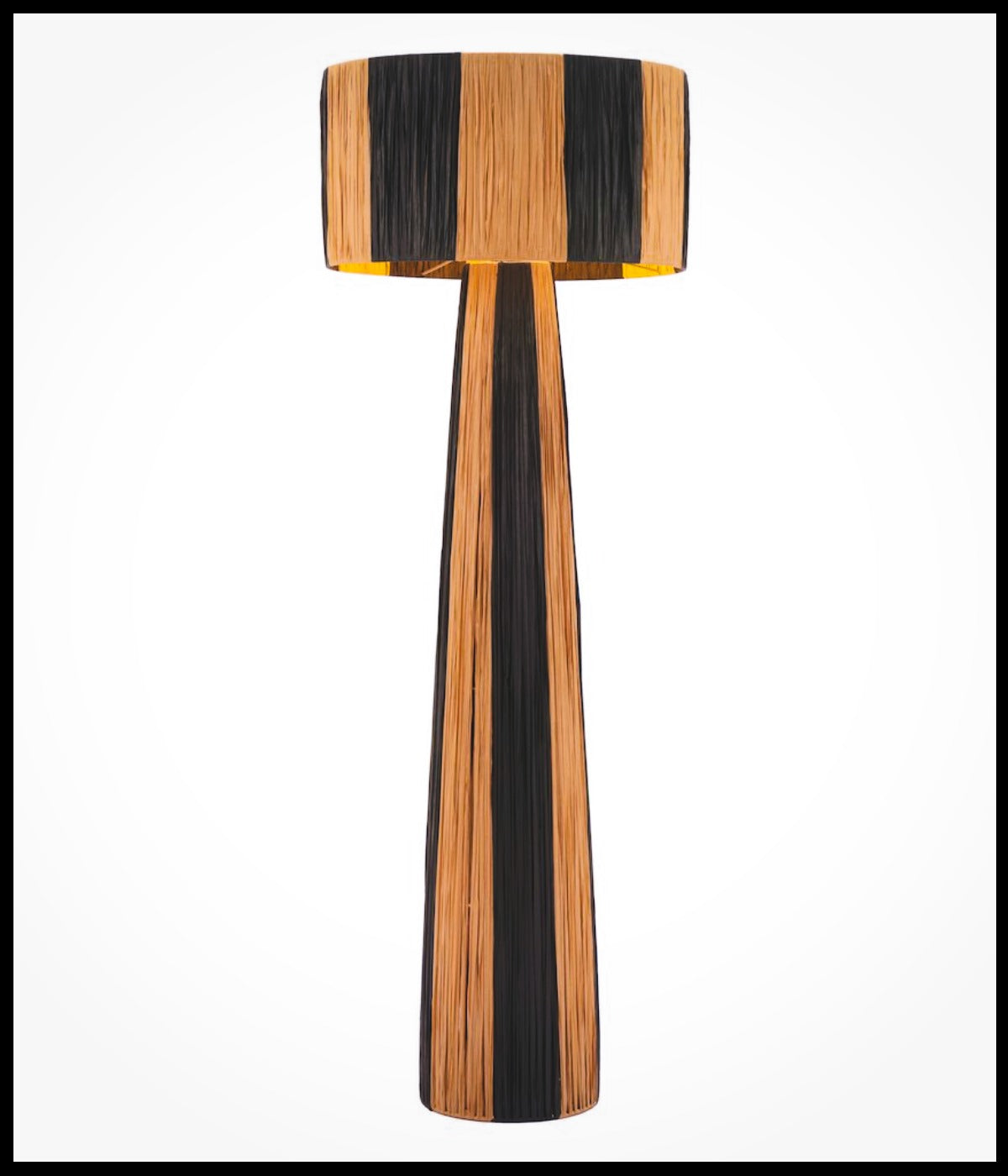 Gala Black & Natural Modern Floor Lamp – Luxury Statement Lighting for Living Rooms & Bedrooms | Sundara Casa